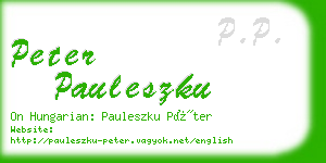 peter pauleszku business card